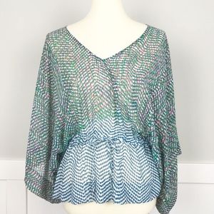 Cabi Arts Tunic Blouse Multi Color Small